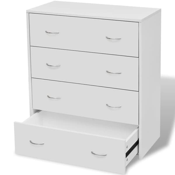 vidaXL skænk med 4 skuffer 60x30,5x71 cm hvid