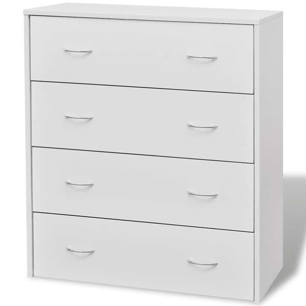 vidaXL skænk med 4 skuffer 60x30,5x71 cm hvid