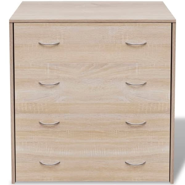 vidaXL Senkki 4 vetolaatikolla 60 x 30,5 x 71 cm tammenvärinen