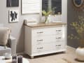 Miniatyrbild 2 av 11: Byrålådor Vit 3 Lådor Sidobord Förvaring Trasig Chic Fransk Design