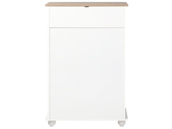 Byrålådor Vit med Ljus trä 5 Lådor Sidobord Förvaring Minimalistisk Skandinavisk Stil