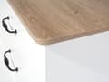 Miniatyrbild 9 av 11: Byrålådor Vit med Ljus trä 5 Lådor Sidobord Förvaring Minimalistisk Skandinavisk Stil
