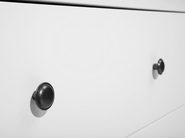Sidobord med 3 Lådor Vit Byrå Sovrum Vardagsrum Modern Minimalistisk
