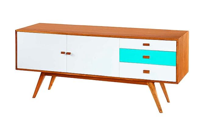 Passion For Retro Skaenk 167 cm Hvid/Turkis