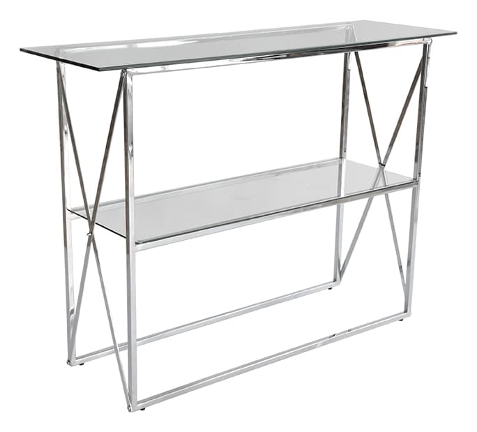 Cross Konsolbord, 110x35, blankt krom