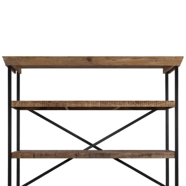 vidaXL skænk med hylder massivt mangotræ 120 x 35 x 200 cm