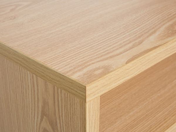 Lipasto vaalea puu 120 x 59 x 40 cm MDF-levy puu 4 laatikkoa 2 hyllyä skandinaavinen