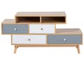 Miniatyrbild 4 av 9: Sidobord Brun 4 Lådor 2 Hyllor Asymmetrisk Design Skandinavisk