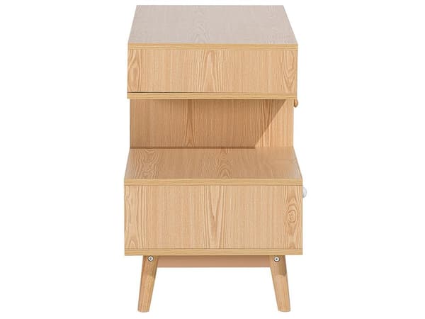 Sidobord Brun 4 Lådor 2 Hyllor Asymmetrisk Design Skandinavisk