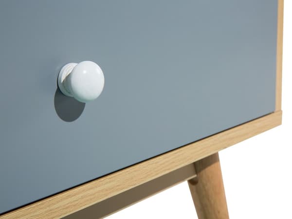 Sidobord Brun 4 Lådor 2 Hyllor Asymmetrisk Design Skandinavisk