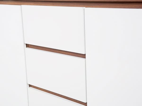 Hvid Kommode Mørkt Træ 82 x 115 cm 3 Skuffer Moderne Skabe