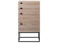 Pikkukuva 5 / 11: Lipasto vaalea puu 51 x 106 x 38 cm lastulevy MDF-levy metalli 4 laatikkoa