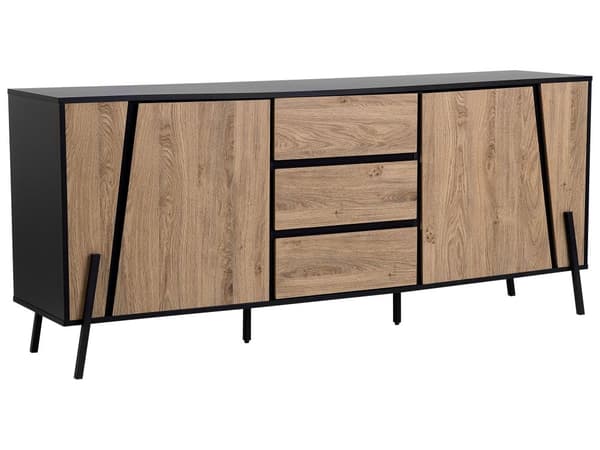TV-Stander Hvidt Lyst Træ 140 cm 2 hylder 2 Skuffer Plads til Ledninger Moderne Stil