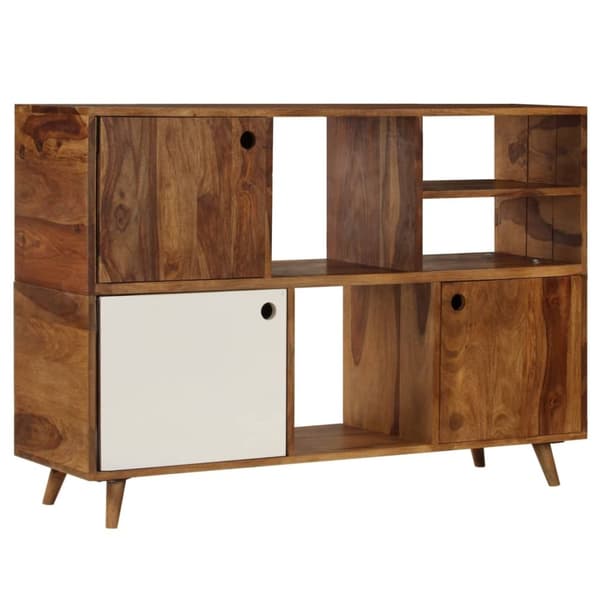 vidaXL skænk 118 x 35 x 70 cm massivt sheeshamtræ
