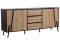 Miniatyrbild 1 av 11: Sidobord Ljus trä 2 Byråar 3 Lådor Metallben Minimalistisk