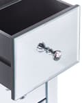 Miniatyrbild 7 av 9: Byrålådor Silver Speglat Glas 3 Lådor Nattduksbord 60 x 30 x 30 cm Modern Glam Design