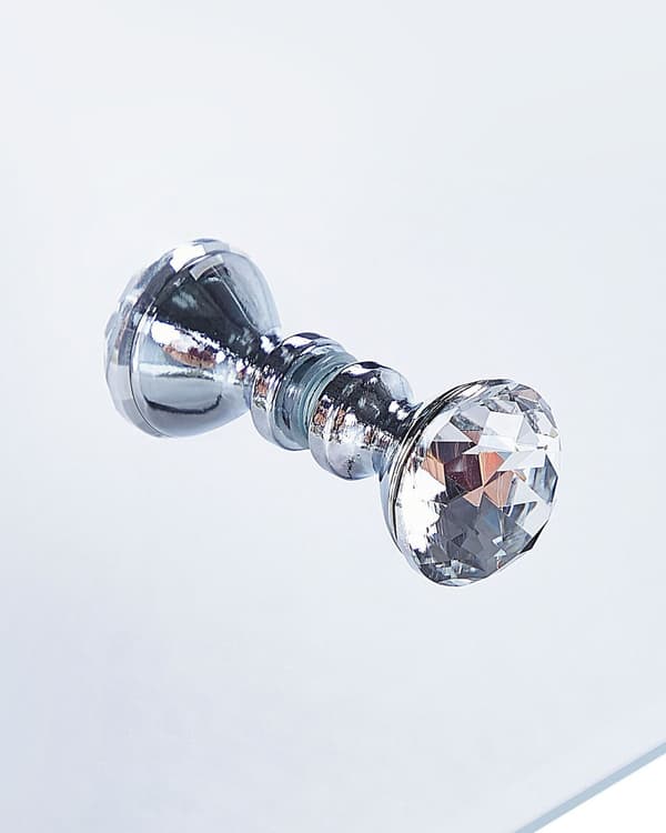Byrålådor Silver Speglat Glas 3 Lådor Nattduksbord 60 x 30 x 30 cm Modern Glam Design