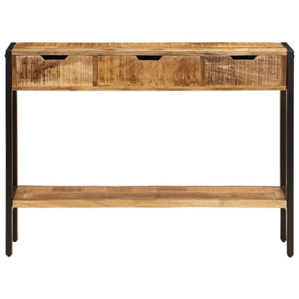 vidaXL Skjenk med 3 skuffer 110x35x75 cm heltre mango
