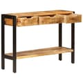 Miniatyrbilde 4 av 11: vidaXL Skjenk med 3 skuffer 110x35x75 cm heltre mango