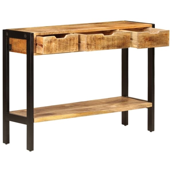 vidaXL Skjenk med 3 skuffer 110x35x75 cm heltre mango