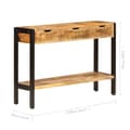 Miniatyrbilde 8 av 11: vidaXL Skjenk med 3 skuffer 110x35x75 cm heltre mango