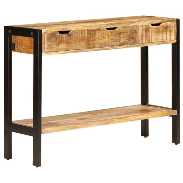 vidaXL Skjenk med 3 skuffer 110x35x75 cm heltre mango