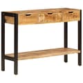 Miniatyrbilde 10 av 11: vidaXL Skjenk med 3 skuffer 110x35x75 cm heltre mango