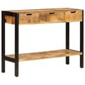 Miniatyrbilde 11 av 11: vidaXL Skjenk med 3 skuffer 110x35x75 cm heltre mango