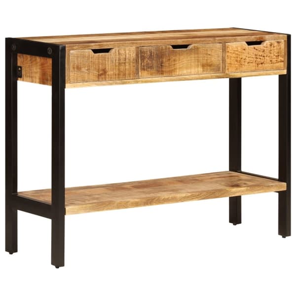 vidaXL Skjenk med 3 skuffer 110x35x75 cm heltre mango