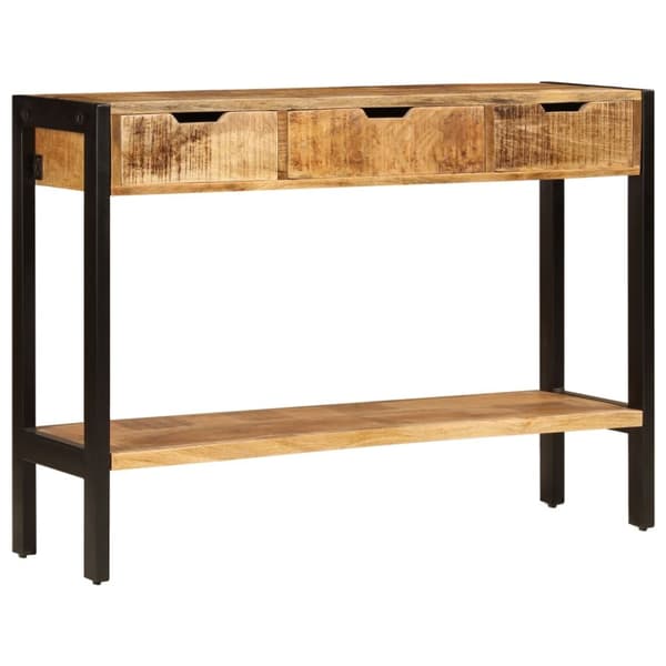 vidaXL Skjenk med 3 skuffer 110x35x75 cm heltre mango