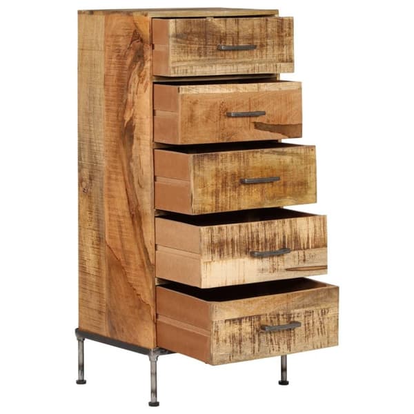 vidaXL kommode massivt mangotræ 45 x 35 x 106 cm