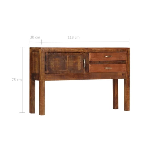vidaXL Skänk 118x30x75 cm massivt mangoträ