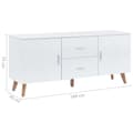 Miniatyrbillede 8 af 8: vidaXL skænk 160 x 40 x 70 cm MDF hvid