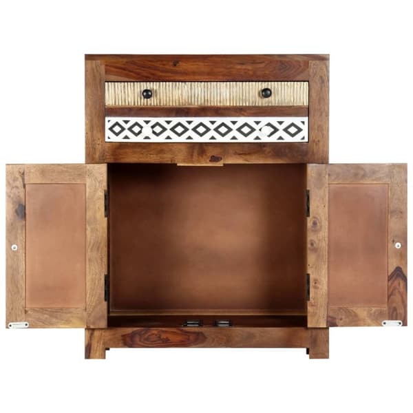 vidaXL sideskab 60x30x75 cm massivt sheeshamtræ