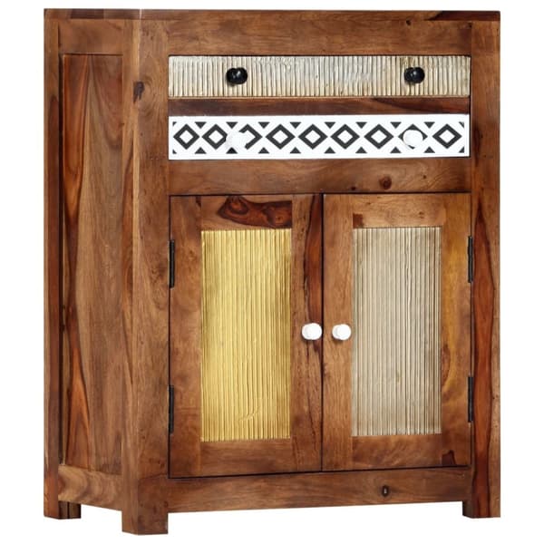 vidaXL sideskab 60x30x75 cm massivt sheeshamtræ