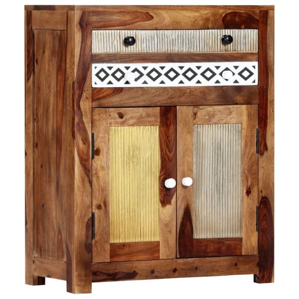 vidaXL sideskab 60x30x75 cm massivt sheeshamtræ