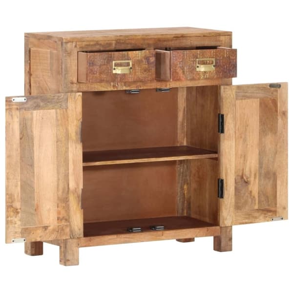 vidaXL skænk 65x30x75 cm massivt ru mangotræ
