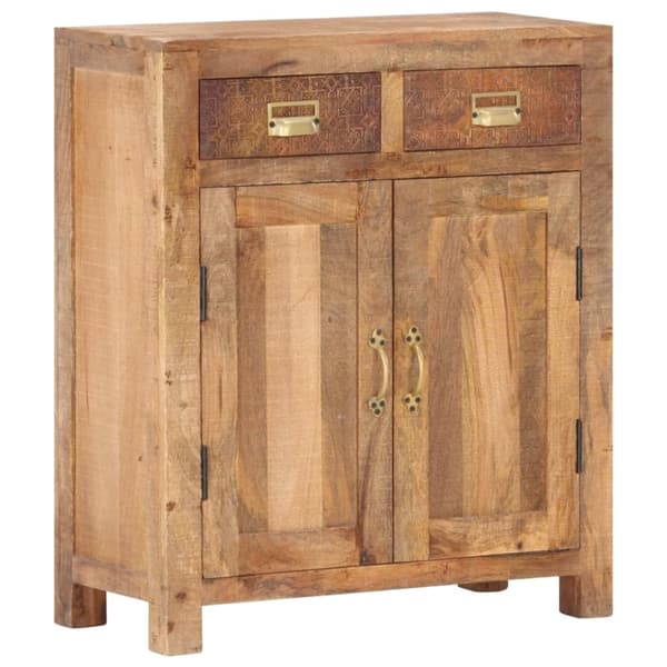 vidaXL skænk 65x30x75 cm massivt ru mangotræ