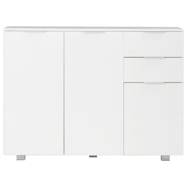 vidaXL skænk 107x35x80,5 cm hvid højglans