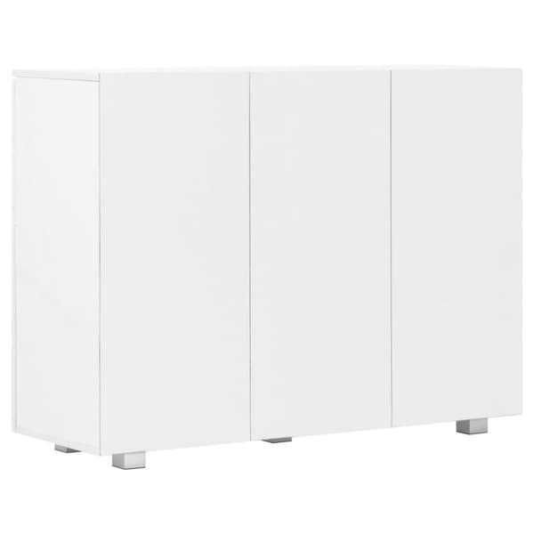 vidaXL skænk 107x35x80,5 cm hvid højglans