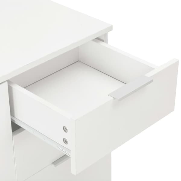 vidaXL skænk 107x35x80,5 cm hvid højglans