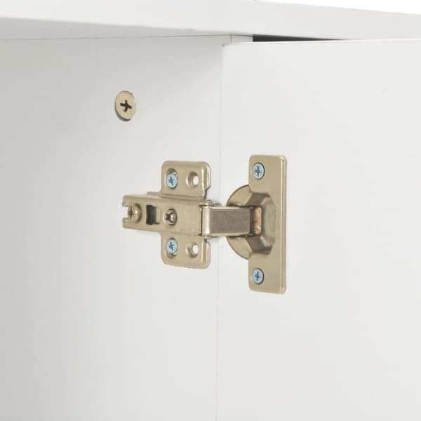vidaXL skænk 107x35x80,5 cm hvid højglans