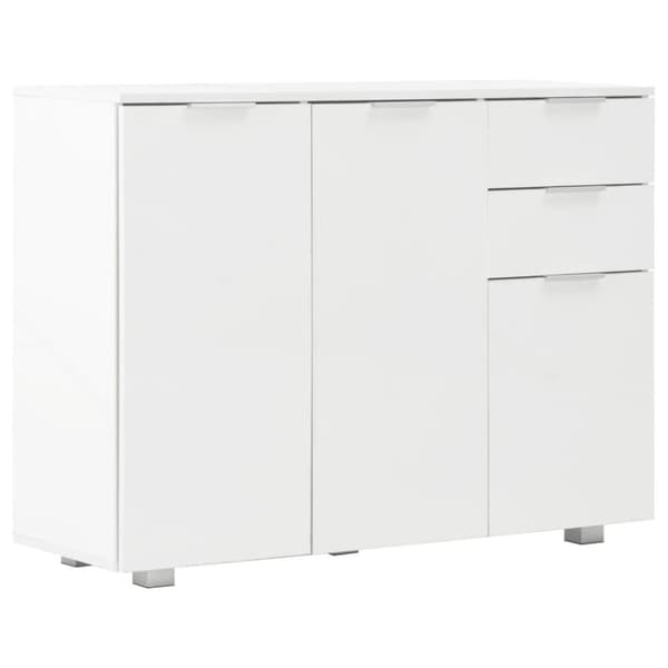 vidaXL skænk 107x35x80,5 cm hvid højglans