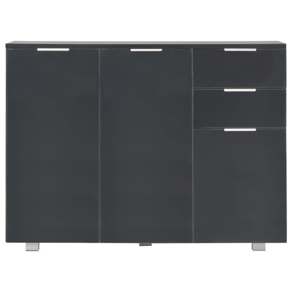 vidaXL skænk 107x35x80,5 cm sort højglans