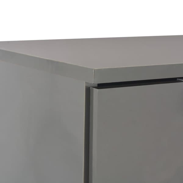 vidaXL Skänk grå högglans 107x35x80,5 cm