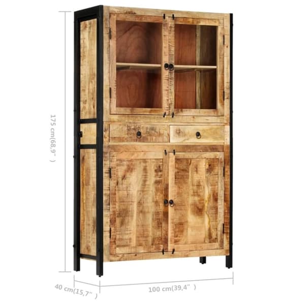 vidaXL Highboard 100x40x175 cm heltre mango