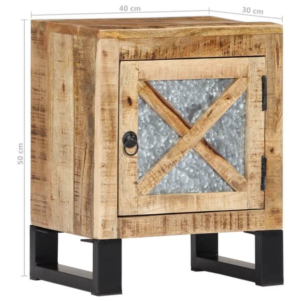 vidaXL Sängbord 40x30x50 cm massivt mangoträ