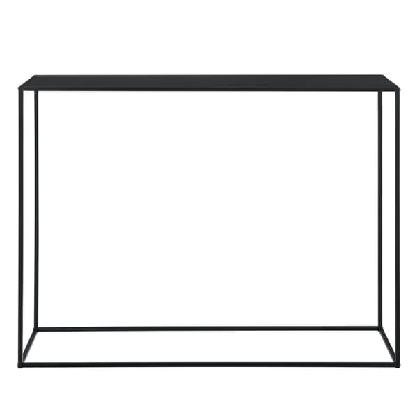 [en.casa]® Sidebord - aflastningsbord - 92x115x32cm - metal - ridsefast - sort