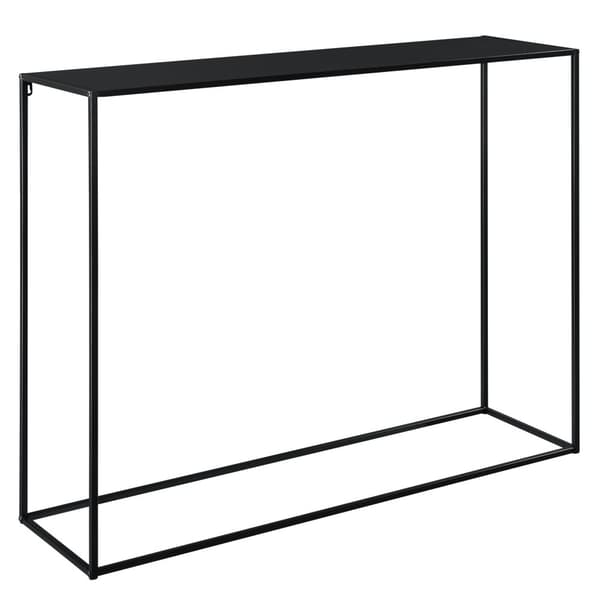 [en.casa]® Sidebord - aflastningsbord - 92x115x32cm - metal - ridsefast - sort