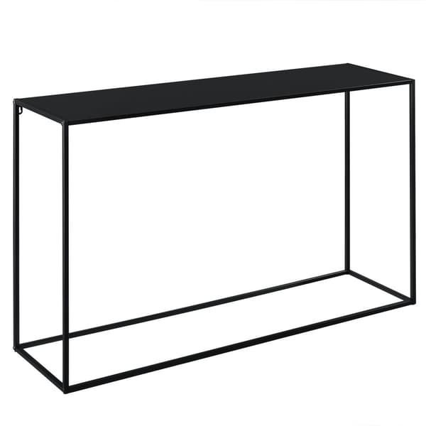 [en.casa]® Sidobord-avlastningsbord-74x115x32cm-metall-reptålig-svart
